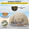 VEVOR Upgraded Greenhouse 9.5FT Geodesic Dome, All-Year Dome Bubble Tent Set with PVC and Mesh Cover, Come with a Storage Bag and String Lights