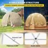 VEVOR Upgraded Greenhouse 9.5FT Geodesic Dome, All-Year Dome Bubble Tent Set with PVC and Mesh Cover, Come with a Storage Bag and String Lights