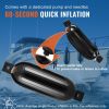VEVOR Boat Fenders, 6.5" x 23" Boat Bumpers for Docking, Inflatable Ribbed Fender with Center Holes, Marine Boat Dock Fender Bumper with Air Pump