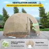 VEVOR Upgraded Greenhouse 9.5FT Geodesic Dome, All-Year Dome Bubble Tent Set with PVC and Mesh Cover, Come with a Storage Bag and String Lights
